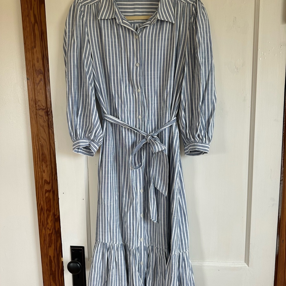 Striped Blue and White Women's Dress